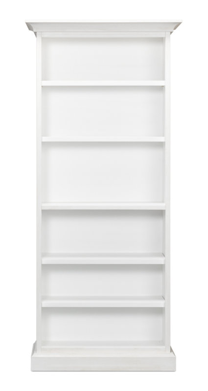 Solid Wood Bookcase, White