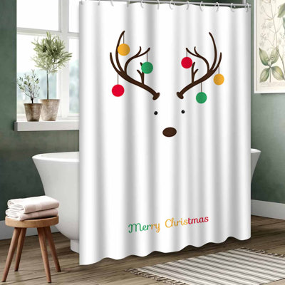 Rideau de douche transparent transparent, rideaux de douche pour la salle de bain avec 12 crochets