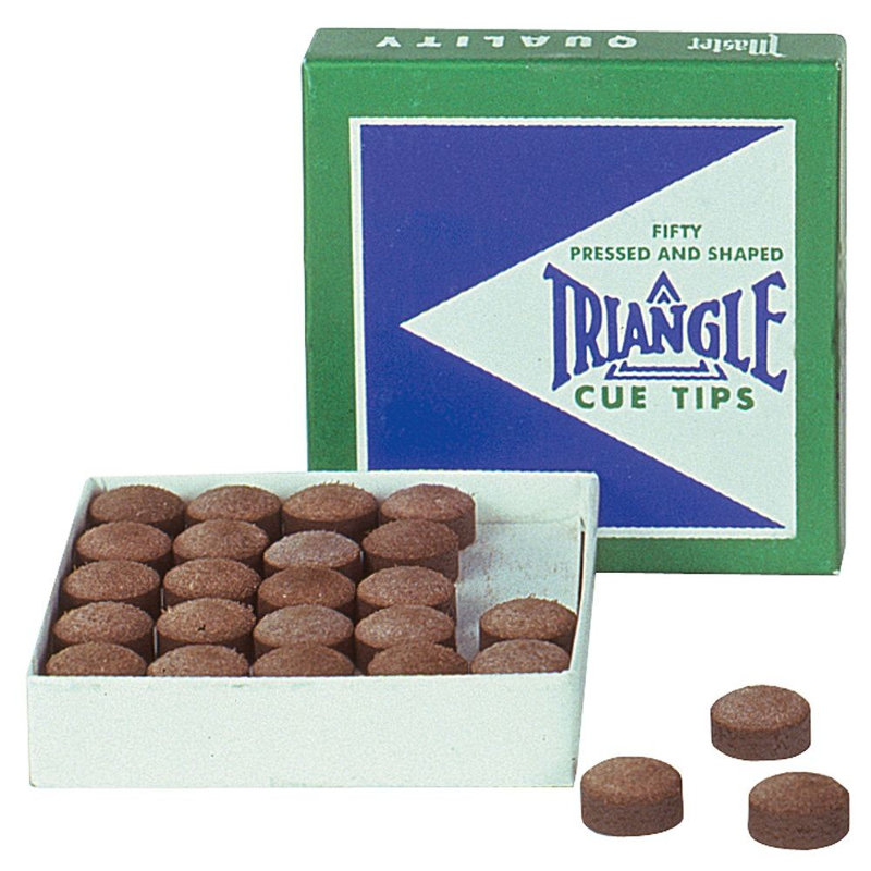 Tweeten Triangle Pressed-Leather 14mm Pool Cue Tip - 1pc, 14-Single