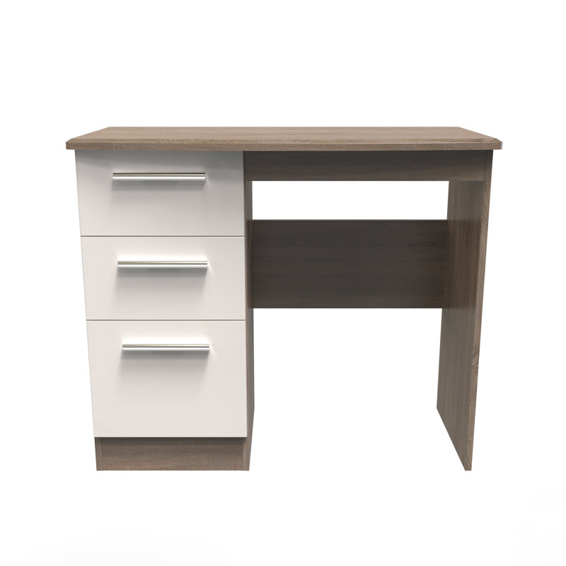 Fully Assembled Yantarni 3 Drawer 93Cm W Chest of Drawers, Coffee/White