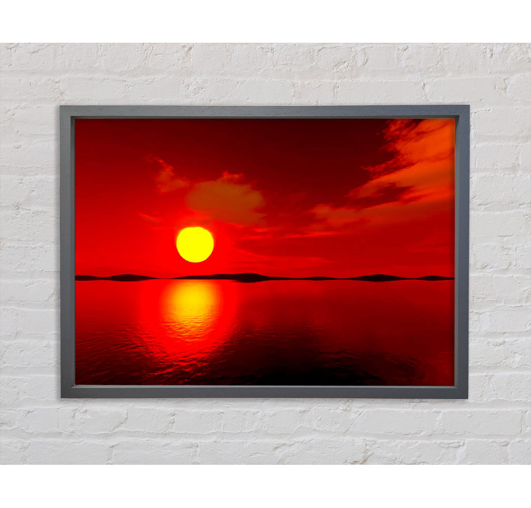 Red Sunblaze Reflection - Single Picture Frame Kunstdrucke auf Leinwand