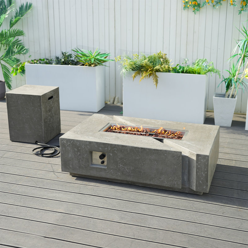 13.8 H Outdoor Fireplaces, Gray