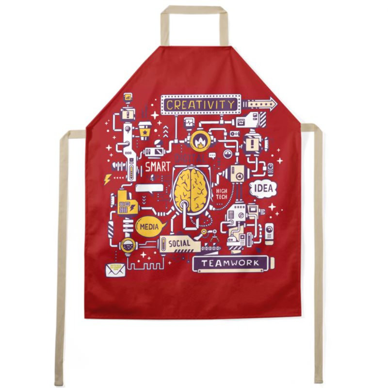 No Pattern Bib Apron