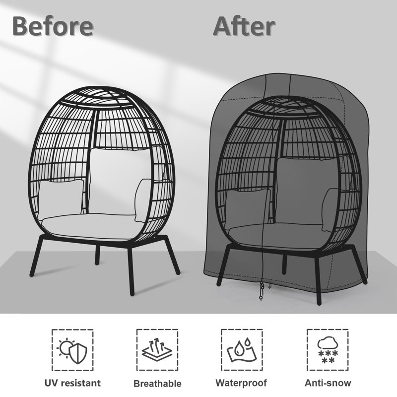 Hammock Cover For Egg Chair, Black