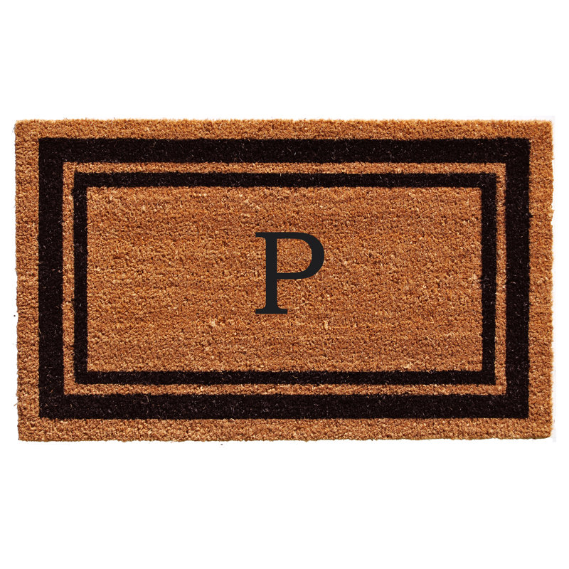Personalizable Non-Slip Indoor/Outdoor Doormat, P, 24" W x 48" L