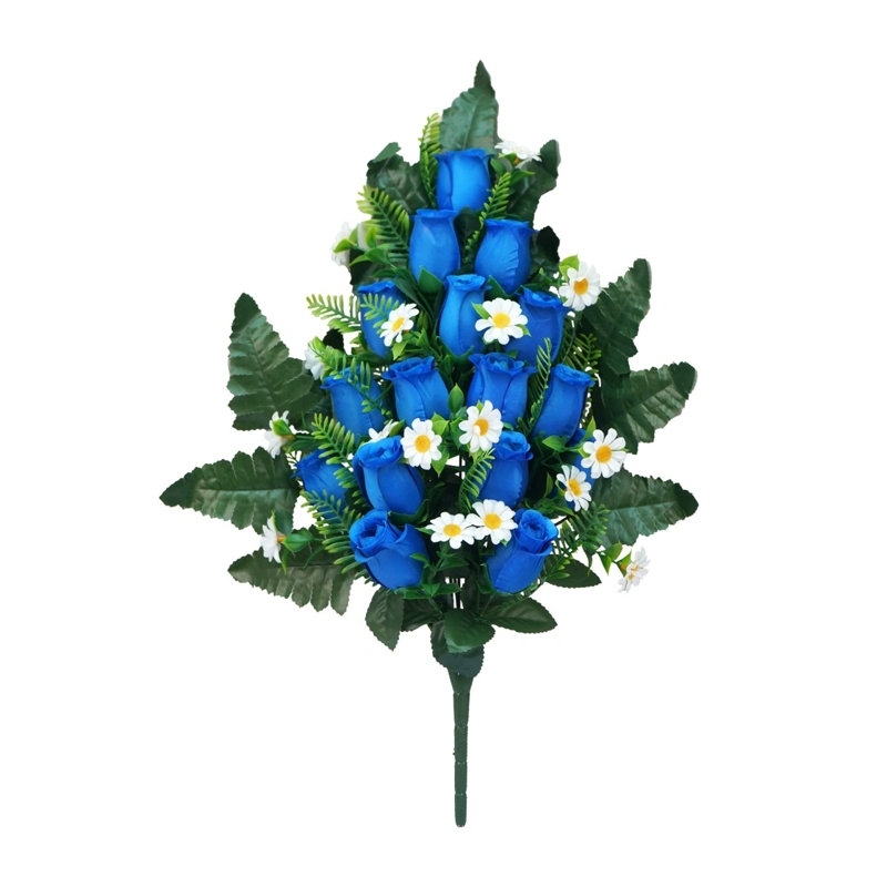 Fleurs de cimetière artificielles, Bleu très foncé