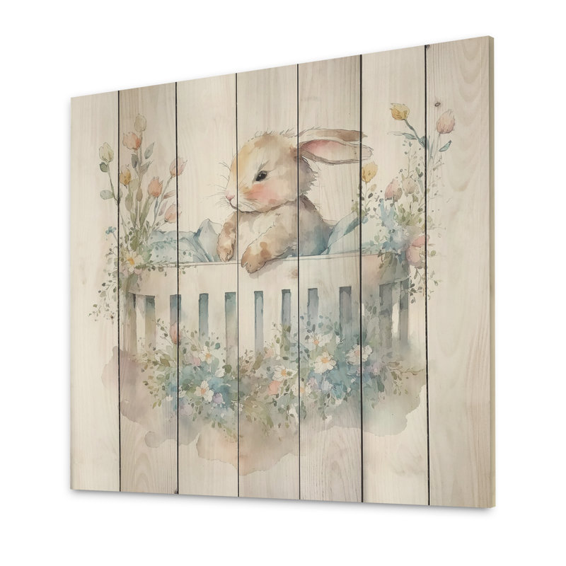 Napoléon Napoléon dans un lit de bébé avec fleurs II - imprimé, H 36 po x l 36 po x P 1,5 po
