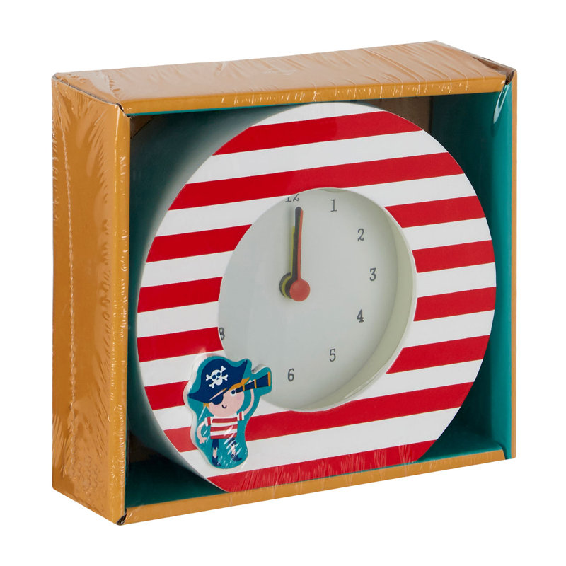 Coastal Analogue Wood Tabletop Clock in