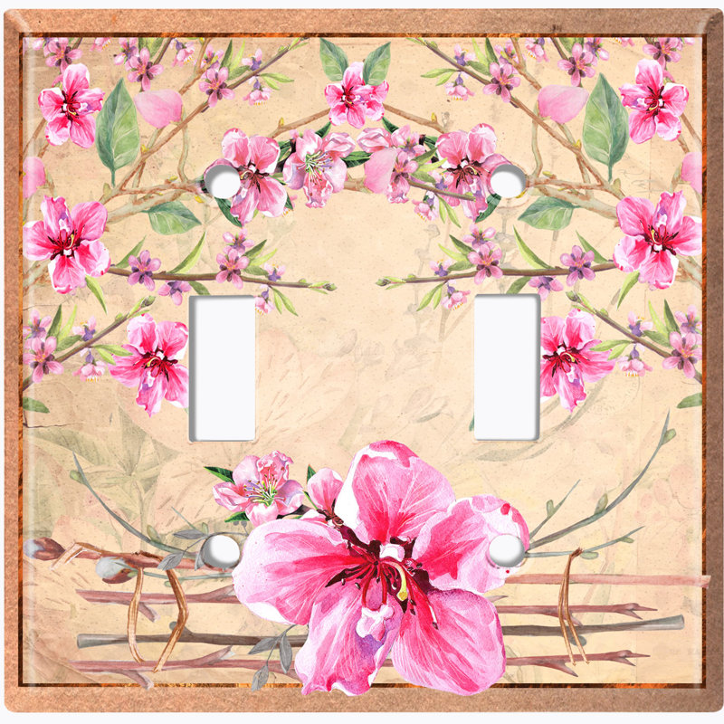 Patterned 2 - Gang Toggle Light Switch Standard Wall Plate