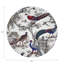 Pheasant Fall Sauvage Vegan Leather Round Pebble Placemat-180574335