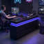 Console de jeu 55 po à DEL avec consoles de jeu et rangement avec prises de courant-1226723245