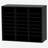Wood Literature Organizer, 24 Compartments, File Sorter with Removable Shelves, Mailboxes Slot for Office Home Classroom Mailrooms Organization, EPA Certified, Black