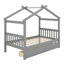 Lit en bois avec tiroirs-345080061