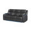 Canapé inclinable gris anthracite avec lumières DEL et appui-tête électrique