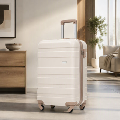 Ensemble de bagage 3 pièces - Valise à carreaux 20 po avec sac de toilette à sec TSA