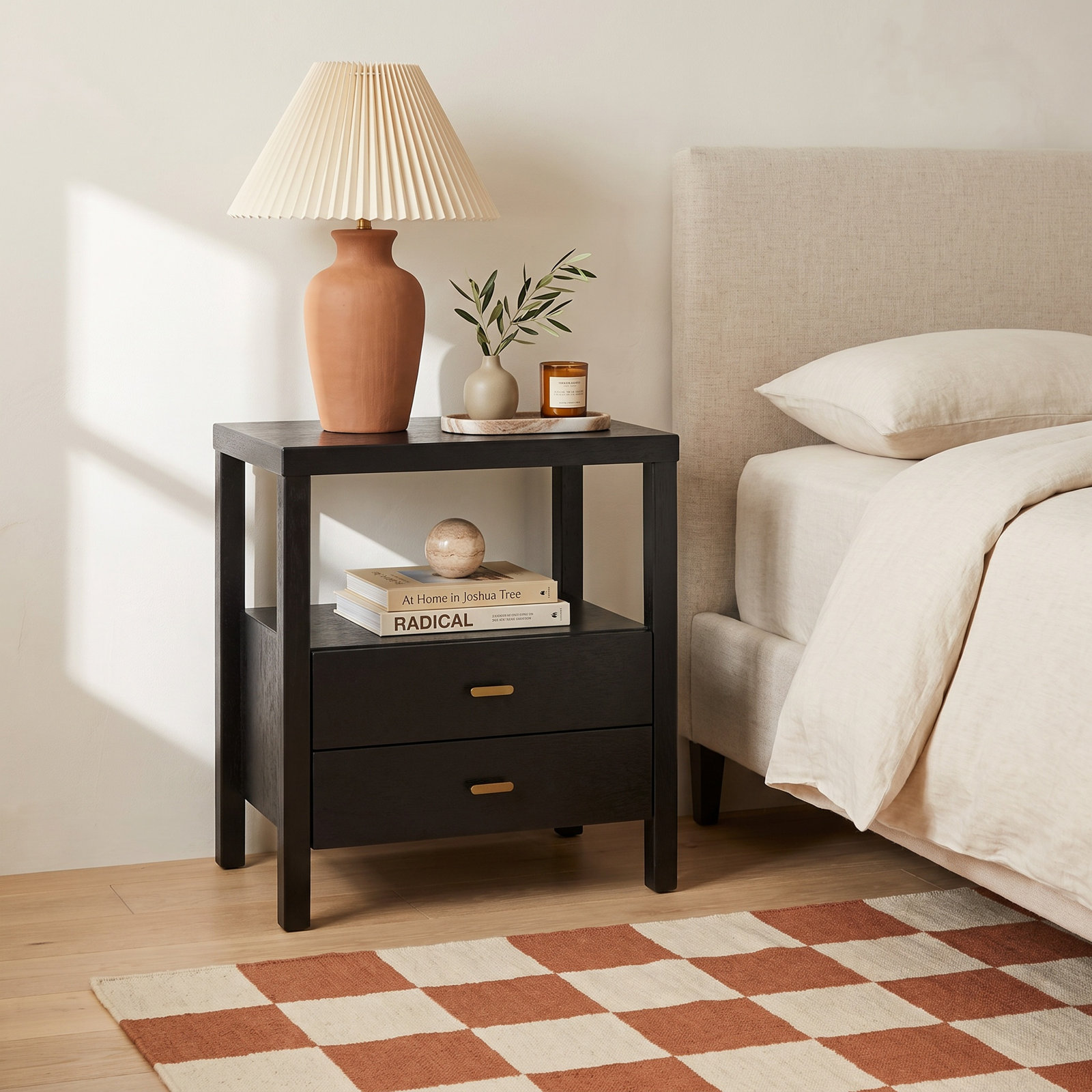Francisca Nightstand, Black