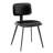Faux Leather Dining Chair with Steel Legs-1851847387