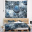 Tapisserie de planète en fractale abstract blue-28495080