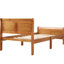 Et lit plateforme simple en bois avec tête de lit et - Convient au matelas, facile à assembler, sans sommier tapissier, taille simple requise, à assembler,