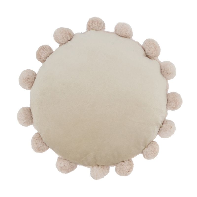 Faux Rabbit Fur Collection Throw Pillow, Oatmeal