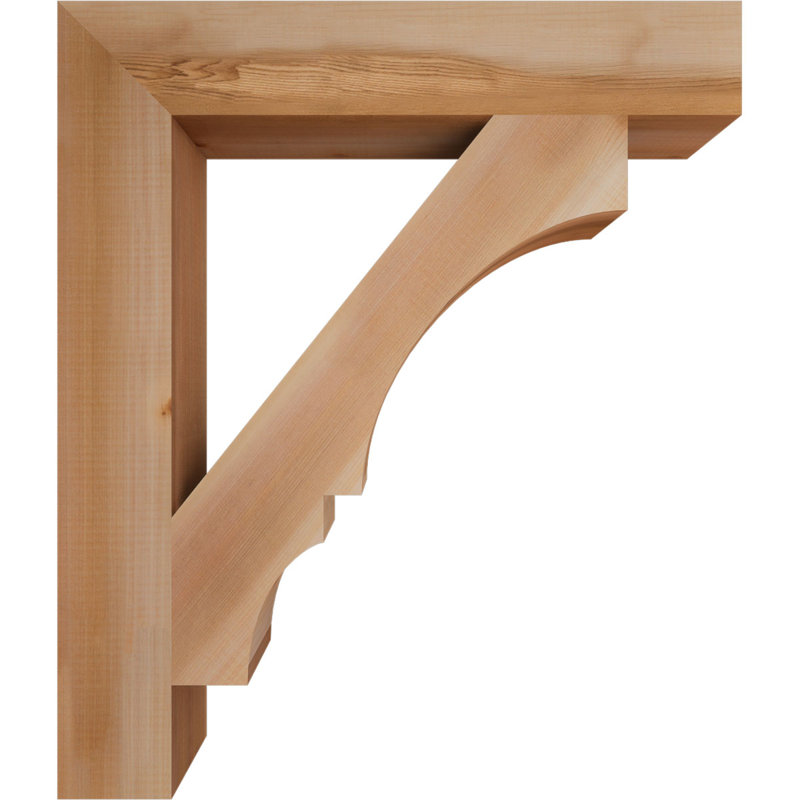 Support lisse en bloc de cèdre rouge occidental l 3 1/2 po x P 24 po x H 28 po, L 3 1/2 po x P 24 po x H 28 po