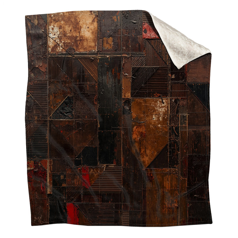 Couvertures à texture de métal rustique, L 60 po x H 80 po