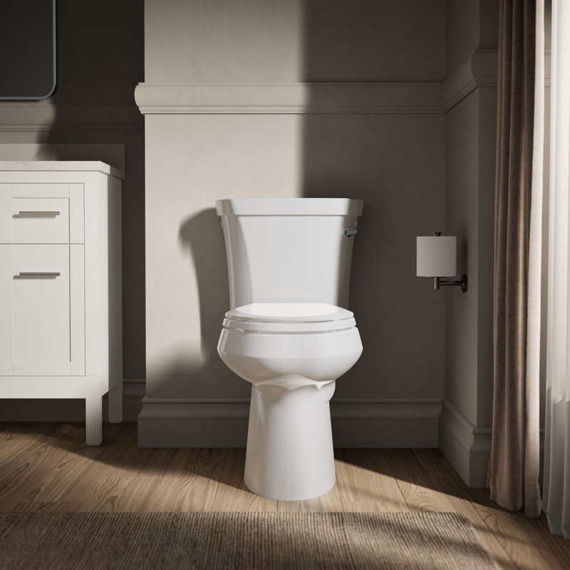 Highline 1.28 GPF Water Efficient Elongated Two-Piece toilet (Seat Not Included), White