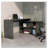 Smokey Oak 2-Shelf L-Shaped Office Desk-1457162804