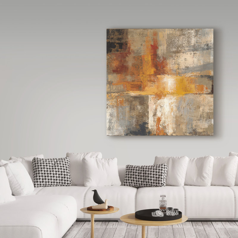 «Silver and Amber» par Silvia Vassileva, reproduction d'art sur toile tendue, H 24 po x l 24 po x P 2 po