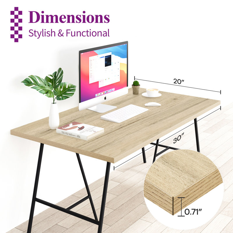 Kaboon 30x20 inch Universal Table Top, Pack of 2, Oak, 0.71" H x 30" W x 20" D, Oak