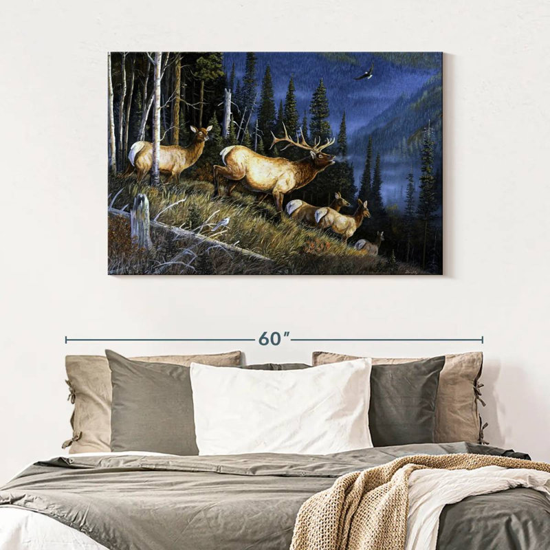 Brampt Eagle Mountain Fauna, 32" H x 48" W