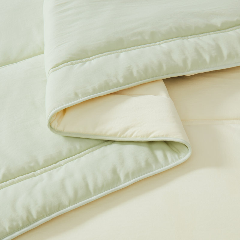 Oslo Soft Reversible Quilted Comforter Set, Twin XL Comforter + 1 Standard Sham, Green