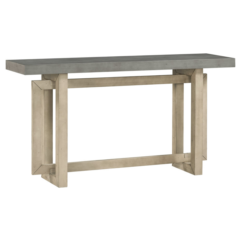 59" Long Console Table, Natural, Gray