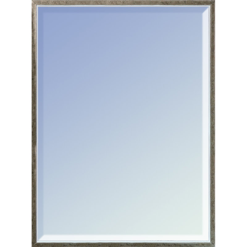 Emica Wood Rectangle Wall Mirror, Champagne