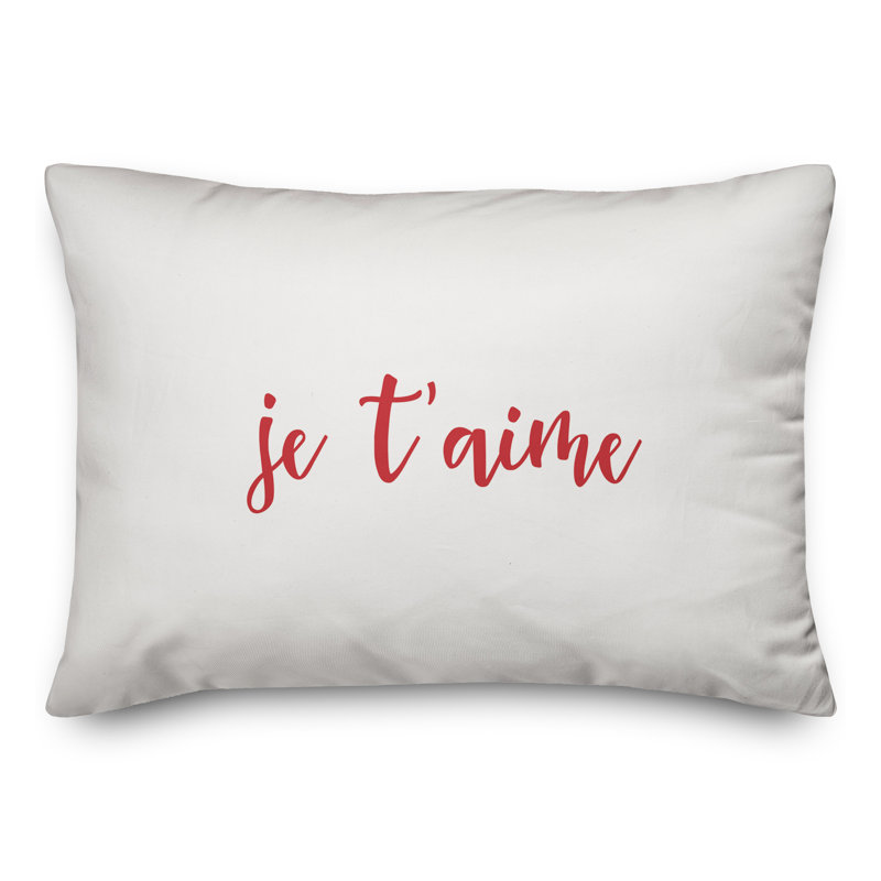  Coussin Je T'aime, Rouge / Blanc