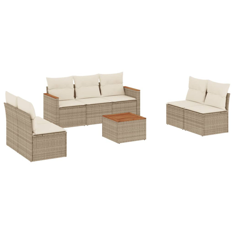 Vidaxl Garden Sofa Set Poly Rattan 8 Piece Set Modular