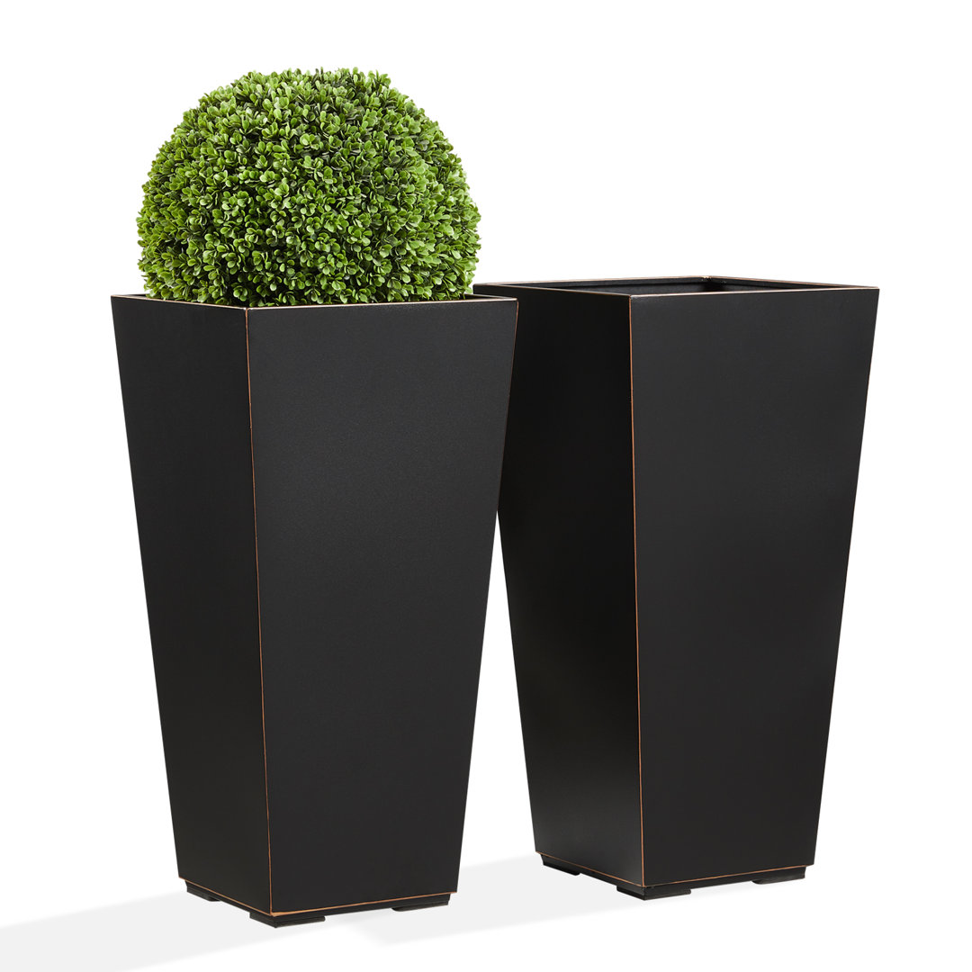 Millang Handmade Metal Pot Planter (Set of 2) Latitude Run®