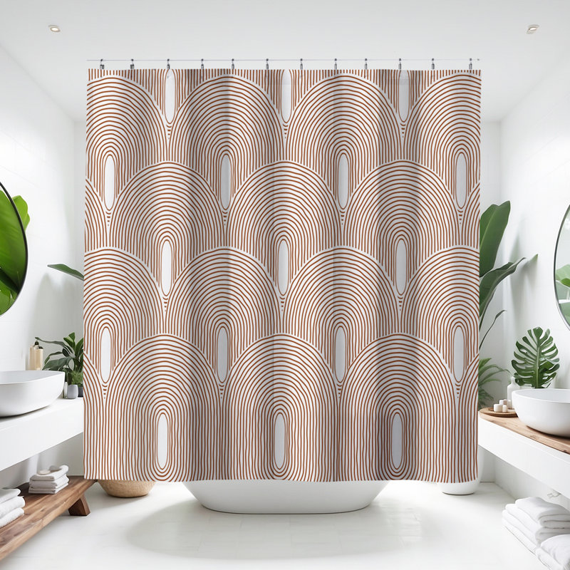 Rideau de douche Coco, Orange brûlé