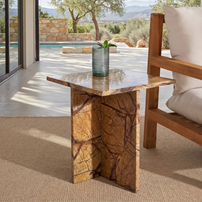 Table d'appoint en marbre Kynesha