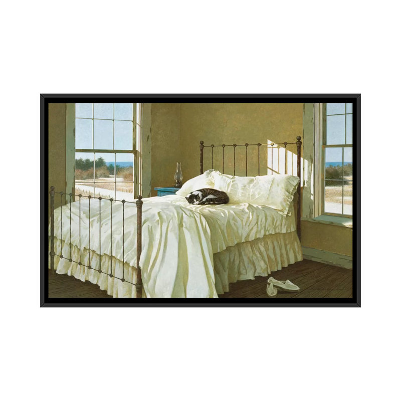 " Lazy Afternoon " by Zhen-Huan Lu, 18" H x 26" W x 1.5" D, Black Framed Canvas