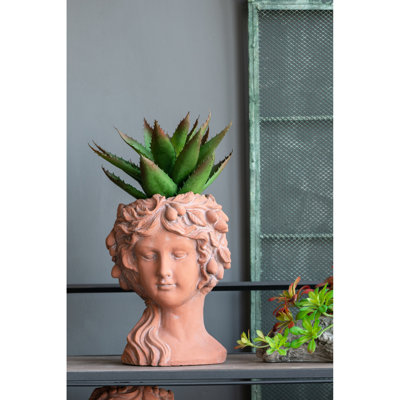 Jardinière en ciment brun Large ornement en ciment, jardins