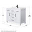 Meuble-lavabo simple autoportant de 42 po avec plateau en marbre Beckett-61131900-52605364-52605367