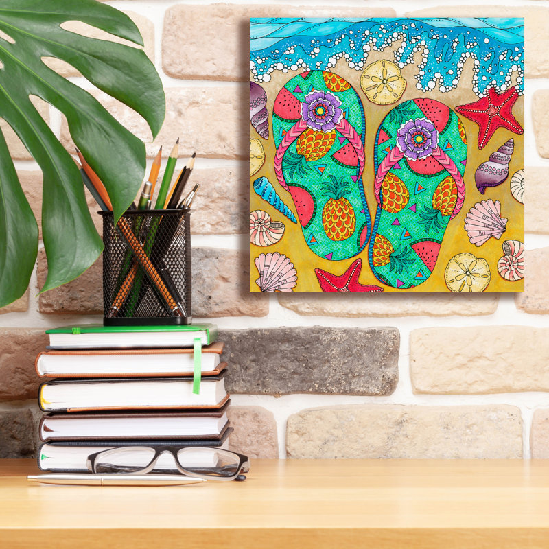 «Tropical Paradise 2» par Hello Angel, art mural sur toile, H 12 po x l 12 po x P 0,75 po