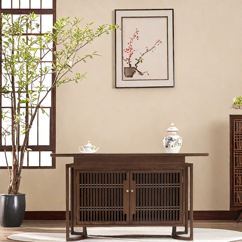 Armoire de véranda en noyer clair de luxe