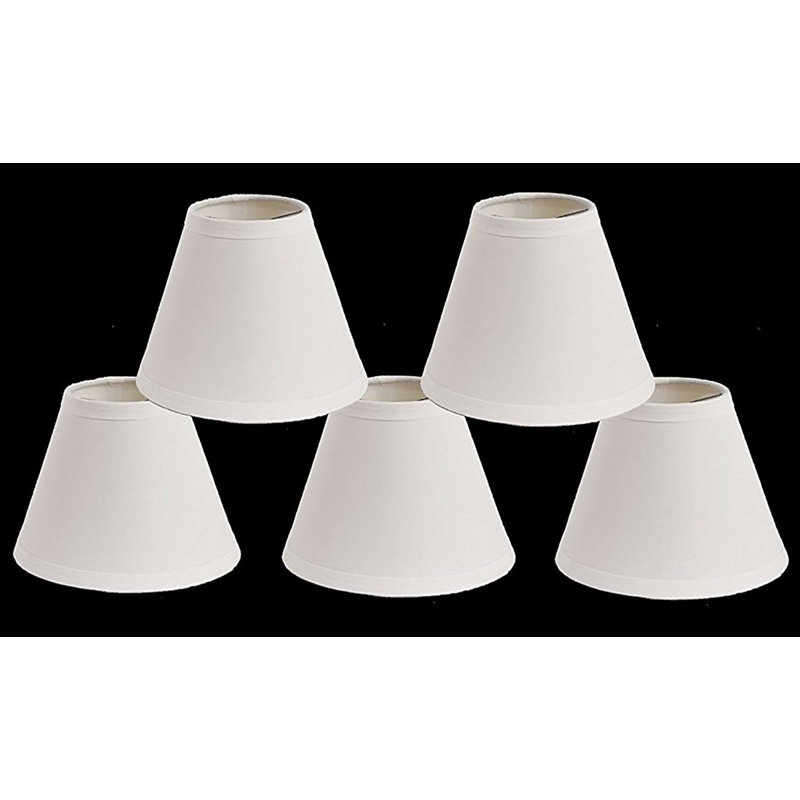 5'' H Cotton Empire Lamp Shade, White