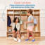 Vestiaire à 5 compartiments ECR4Kids avec banc et casiers, mobilier scolaire-107513173
