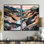 Vibrant Mountain Landscape II - paysages abstraits, impressions sur toile, 2 panneaux