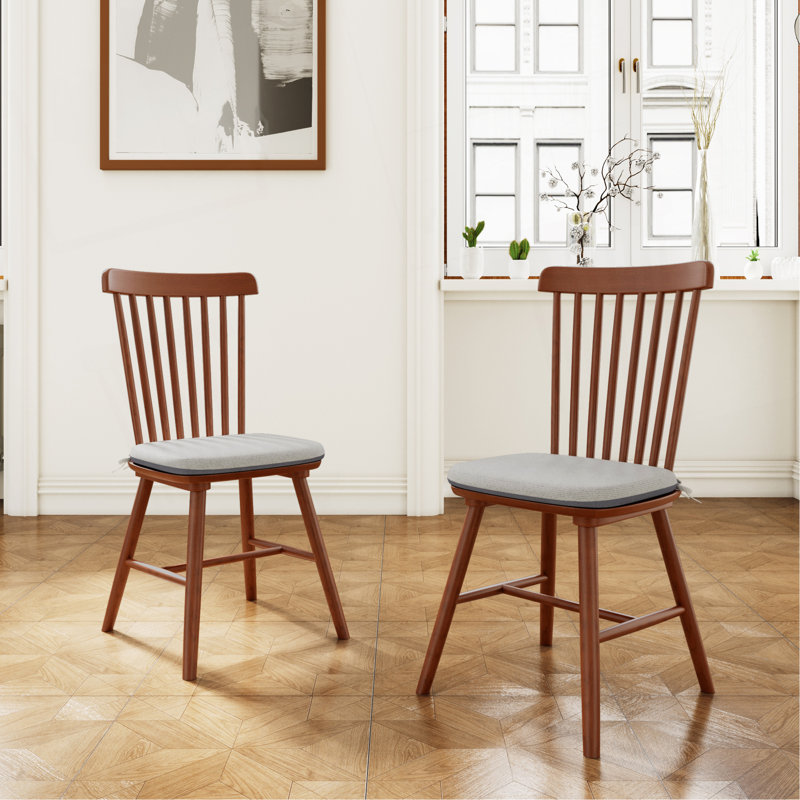 Ensemble de 2 chaises de cuisine Farmhouse, Noyer