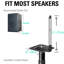 Adjustable Height Speaker Stand For Satellites Up To 5 Kg, Set Of 2 Floor Stands