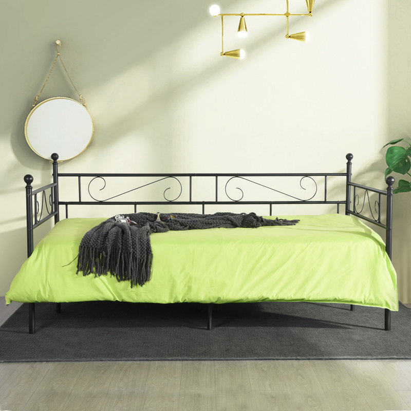 Single Steel Daybed, Black, Single (3')